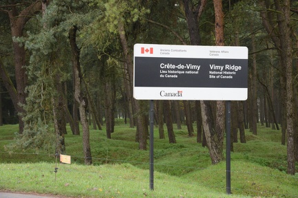 Vimy Ridge Sign